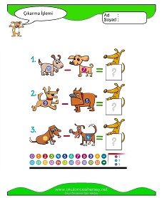 Çıkarma İşlemi Çalışma Sayfaları